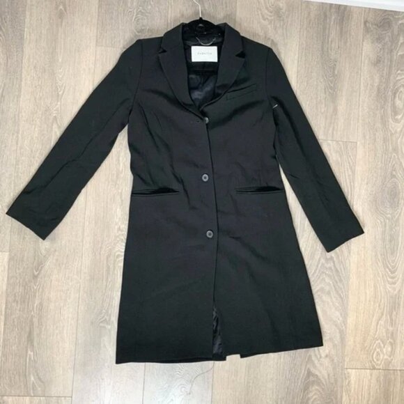 Aritzia Babaton Trent Long Blazer Jacket Black Size 0 - Picture 4 of 10